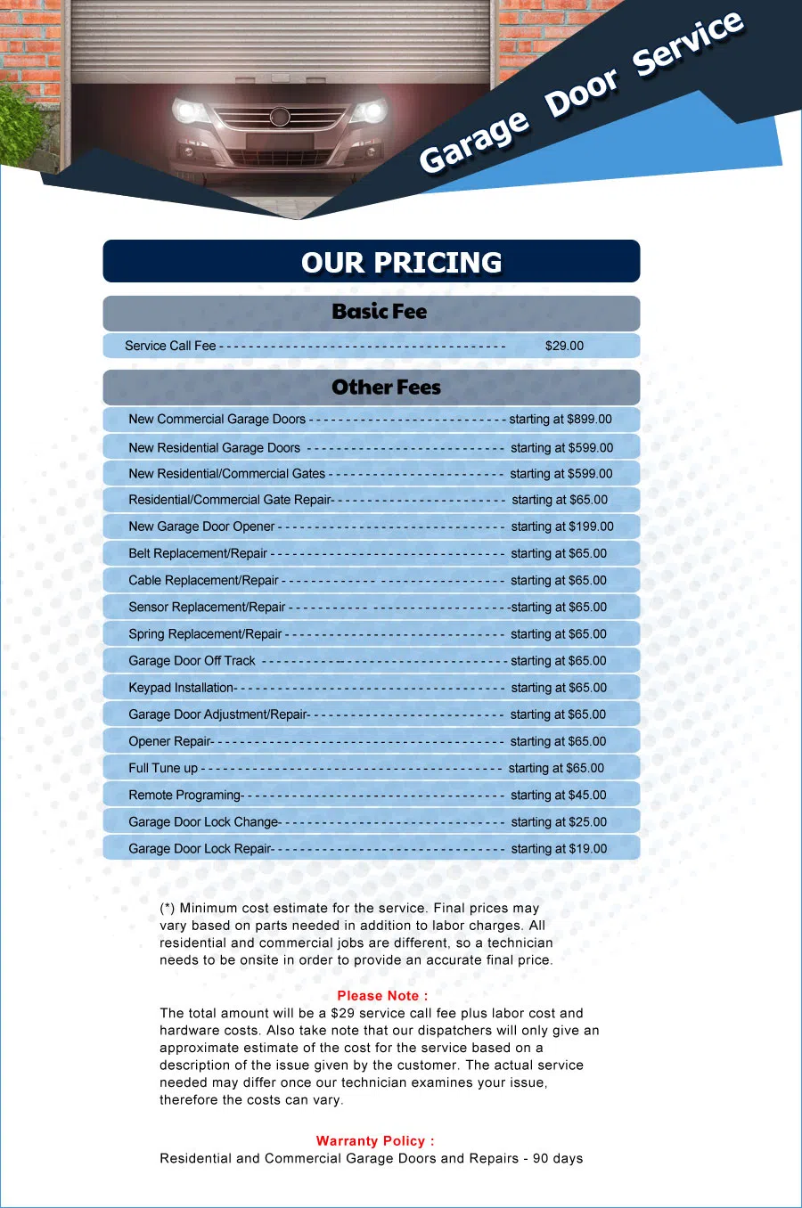 Eagle Garage Door Service New York, NY 212-918-5370